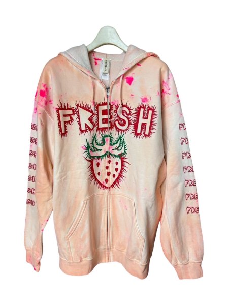 画像1: WESTFALL CYBER FRESH ZIP HOODIE LS DIRTY PINK (1)