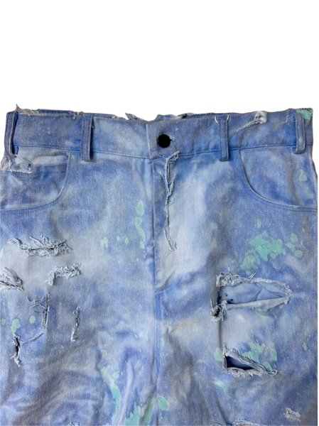 画像3: WESTFALL  DESTROYED DENIM SHORTS BLUE (3)