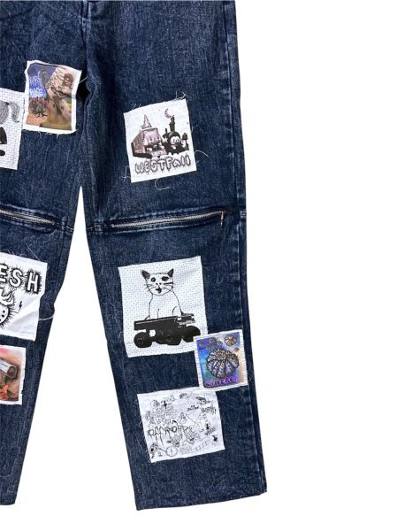 画像4: WESTFALL PATCH DENIM PANT ACID WASH BLUE (4)