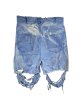 画像2: WESTFALL  DESTROYED DENIM SHORTS BLUE (2)