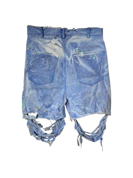 画像2: WESTFALL  DESTROYED DENIM SHORTS BLUE (2)