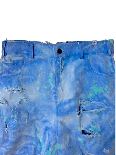 画像3: WESTFALL  DESTROYED DENIM SHORTS BLUE (3)
