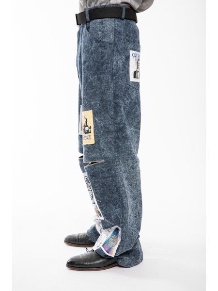 画像9: WESTFALL PATCH DENIM PANT ACID WASH BLUE (9)