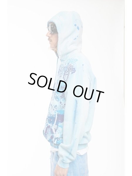 画像4: WESTFALL PATCHES ZIP HOODIE LS DIRTY BLUE (4)