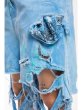 画像8: WESTFALL  DESTROYED DENIM SHORTS BLUE (8)