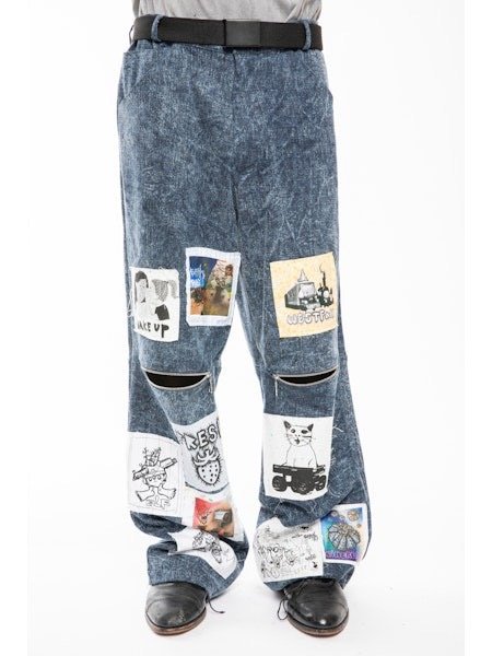 画像10: WESTFALL PATCH DENIM PANT ACID WASH BLUE (10)