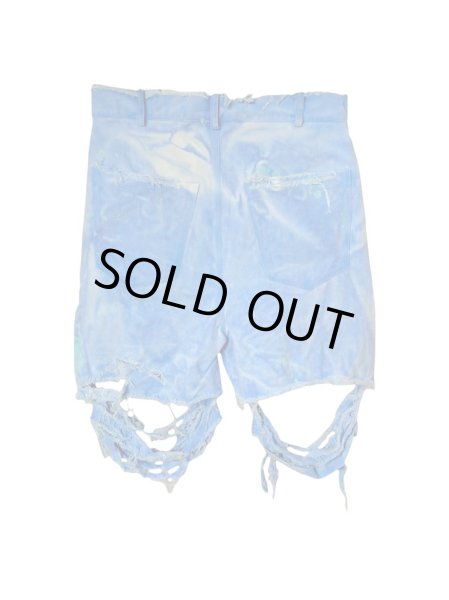 画像2: WESTFALL  DESTROYED DENIM SHORTS BLUE (2)