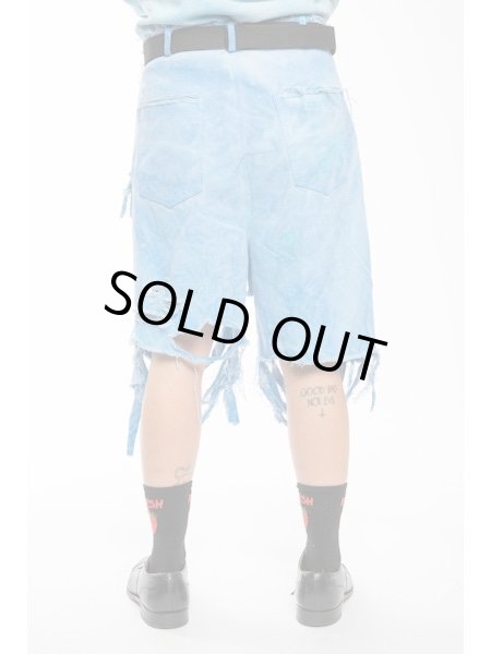 画像7: WESTFALL  DESTROYED DENIM SHORTS BLUE (7)