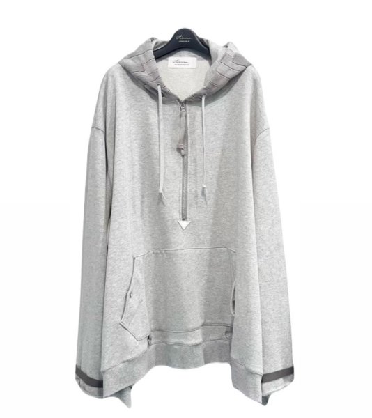 画像1: Azuma.  SHROUD HALF ZIP HOODIE LIGHTGRAY (1)