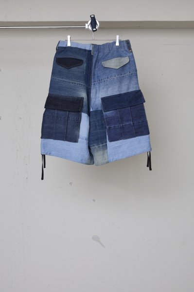 画像2: BODYSONG.　RECONSTRUCTED REGISTERED DEBIM/C SHORTS  (2)