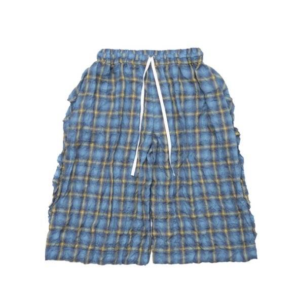 画像1: AMORPHIA TOKYO Epoch Cropped Pants(Then Blue/There Yellow) (1)