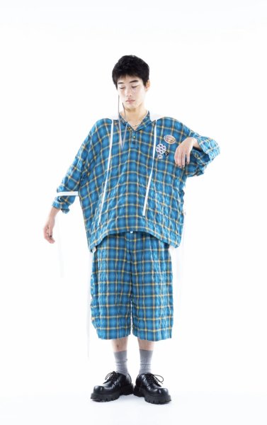 画像6: AMORPHIA TOKYO Epoch Cropped Pants(Then Blue/There Yellow) (6)