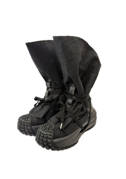 画像1: beauty:beast　Magarimono_collabo Sack Back Boots-2 / COTTON BLACK (1)