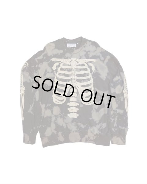 画像1: el conductorH　CORD EMBROIDERED COTTON BLEACH CREWNECK SWEATER BONEW (1)