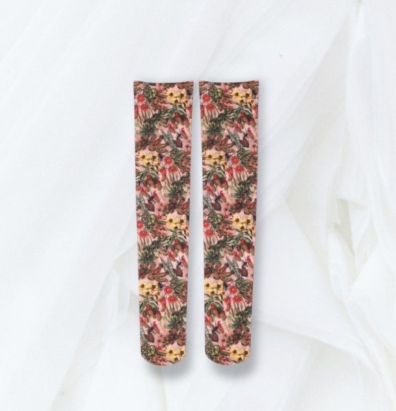 画像1: pays des fées　carnivor plant overknee socks (1)