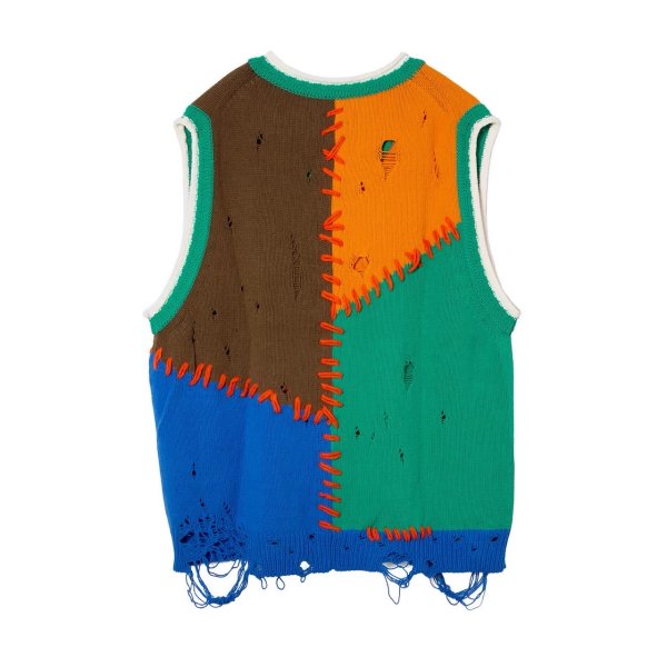 画像2: LIBRIO MENDONÇA BLOCK COLOR VEST GREEN (2)