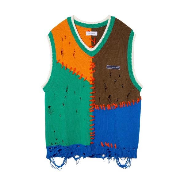 画像1: LIBRIO MENDONÇA BLOCK COLOR VEST GREEN (1)