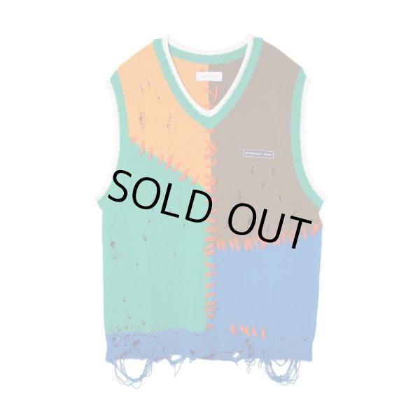 画像1: LIBRIO MENDONÇA BLOCK COLOR VEST GREEN (1)
