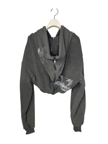 画像2: emary  Jesus Christ short zip hoodie (2)