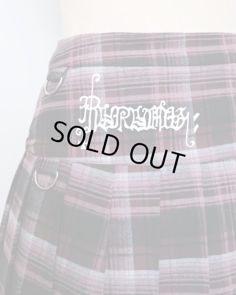 画像6: rurumu: 25AW belted pleats rolled mini skirt wine red (6)