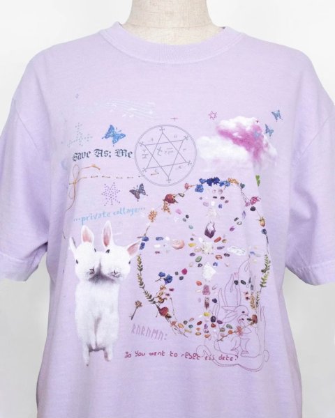画像2: rurumu: "private collage" printed Tee　lavender　M (2)