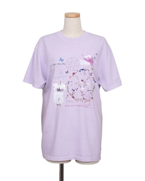 画像1: rurumu: "private collage" printed Tee　lavender　M (1)