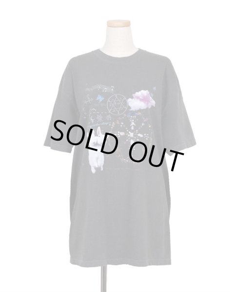 画像1: rurumu: "private collage" printed Tee　black　L (1)
