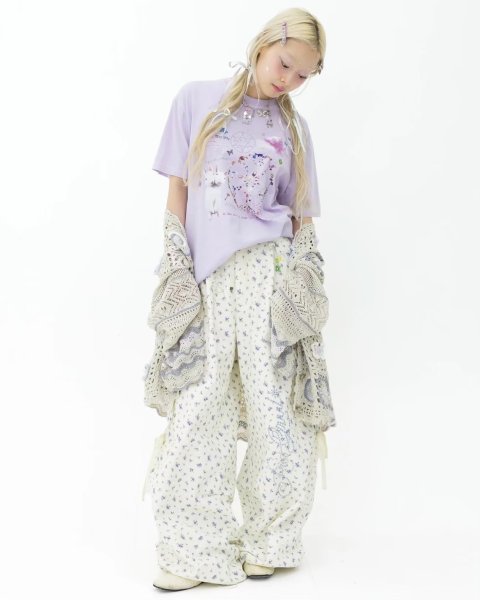 画像3: rurumu: "private collage" printed Tee　lavender　M (3)