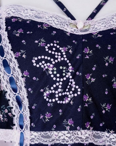 画像6: rurumu: 26SS collage satin camisole dress　navy (6)