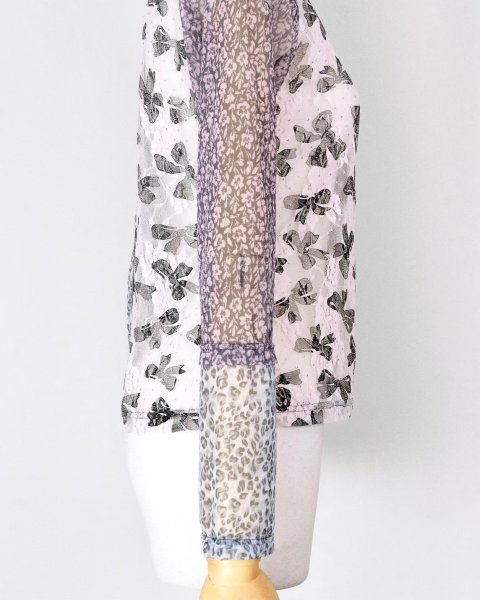 画像7: rurumu: 26SS collage sheer skin tops (M) gray (7)