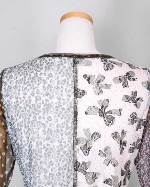 画像3: rurumu: 26SS collage sheer skin tops (M) gray (3)