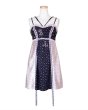 画像1: rurumu: 26SS collage satin camisole dress　navy (1)