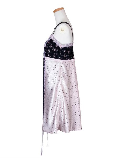 画像3: rurumu: 26SS collage satin camisole dress　navy (3)