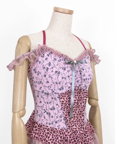 画像6: rurumu: 26SS stretch frill peplum camisole pink (6)