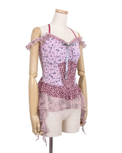 画像5: rurumu: 26SS stretch frill peplum camisole pink (5)