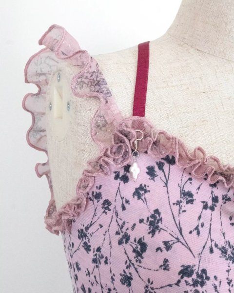 画像7: rurumu: 26SS stretch frill peplum camisole pink (7)