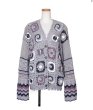 画像1: rurumu:26SS-KN01 collage granny cardigan gray (1)