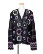 画像1: rurumu:26SS-KN01 collage granny cardigan black (1)