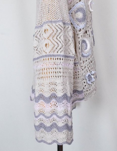画像8: rurumu:26SS-KN01 collage granny cardigan ivory (8)