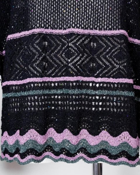 画像10: rurumu:26SS-KN01 collage granny cardigan black (10)