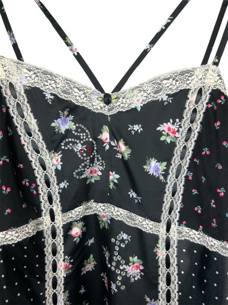 画像4: rurumu: 26SS collage satin camisole dress black (4)