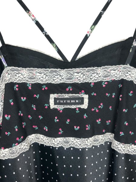画像5: rurumu: 26SS collage satin camisole dress black (5)