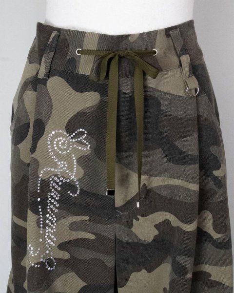 画像7: rurumu: drawstring rhinestone cargo pants  olive  M (7)