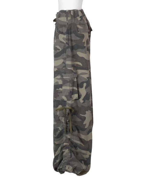 画像2: rurumu: drawstring rhinestone cargo pants  olive  M (2)