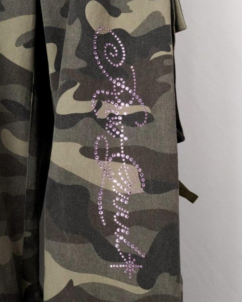 画像8: rurumu: drawstring rhinestone cargo pants  olive  M (8)