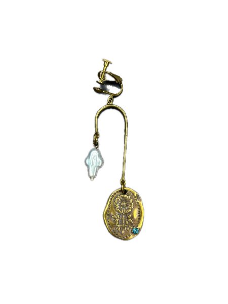 画像3: rurumu: mix motif boys earring brass gold blue (3)
