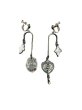 画像1: rurumu: mix motif boys earring full silver red (1)
