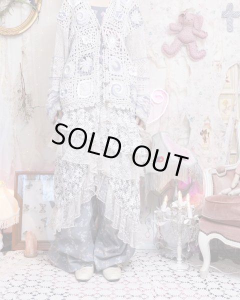 画像5: rurumu: drawstring rhinestone cargo pants gray (5)