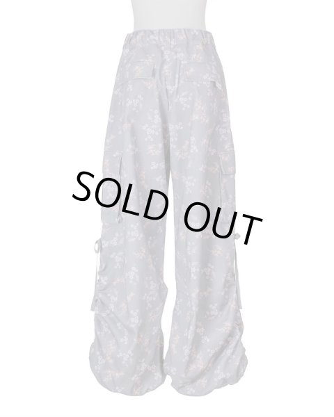 画像2: rurumu: drawstring rhinestone cargo pants gray (2)
