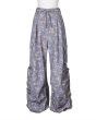 画像1: rurumu: drawstring rhinestone cargo pants gray (1)